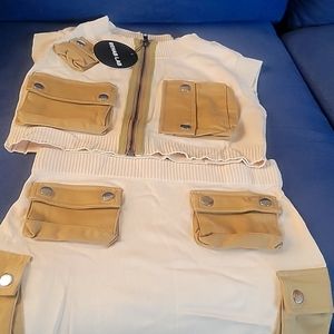 Mini skirt cargo set